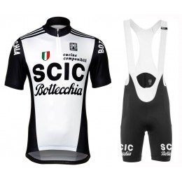 SCIC Bottecchia Retro Fahrradbekleidung Radtrikot Satz Kurzarm+Kurz Trägerhose Q0WCW