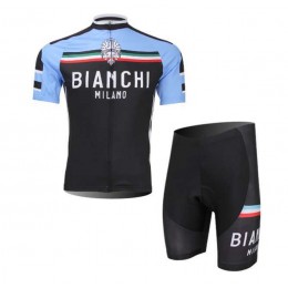 Bianchi 2014 Radbekleidung Radtrikot Kurzarm und Fahrradhosen Kurz Schwarz blau 1B7HE