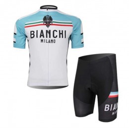 Bianchi 2014 Radbekleidung Radtrikot Kurzarm und Fahrradhosen Kurz weiß blau FP1Q8