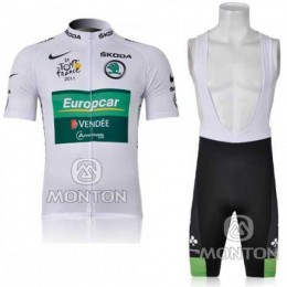 Europcar Pro Team Vendee Fahrradbekleidung Radteamtrikot Kurzarm+Kurz Radhose Kaufen weiß YG1Y5