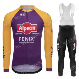 Purple France Tour 2021 Alpecin Fenix Pro Team Set Radtrikot Langarm+Lange Trägerhosen Online WtK2OQ