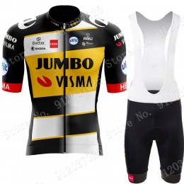 New Style Jumbo Visma 2021 Team Fahrradbekleidung Radteamtrikot Kurzarm+Kurz Radhose Crq4jO