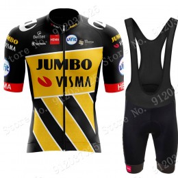 New Style Jumbo Visma 2021 Team Fahrradbekleidung Radteamtrikot Kurzarm+Kurz Radhose HgUod9