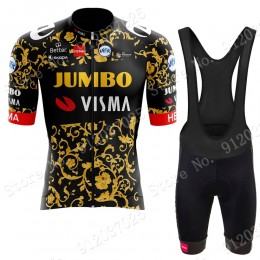 New Style Jumbo Visma 2021 Team Fahrradbekleidung Radteamtrikot Kurzarm+Kurz Radhose WIHhUy