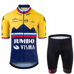Jumbo Visma SLovenia Pro 2021 Team Fahrradbekleidung Radteamtrikot Kurzarm+Kurz Radhose Z2YmUh