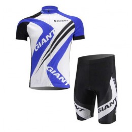 Giant 2014 Radbekleidung Radtrikot Kurzarm und Fahrradhosen Kurz blau weiß G7055