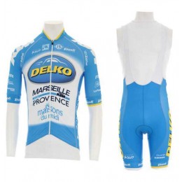 2016 Delko Marseille Provence KTM blau Set Fahrradbekleidung Radtrikoten+Kurz Trägerhose blau SJF2X