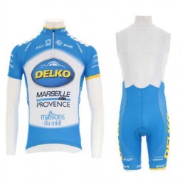 2016 KTM-Delko Marseille Provence Set Fahrradbekleidung Radtrikoten blau+Radhose JIFBB
