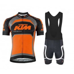 2015 KTM Pro team Fahrradbekleidung Radteamtrikot Kurzarm+Kurz Radhose Kaufen Schwarz grijs orange RUK4A