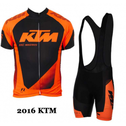 2016 KTM Fahrradbekleidung Radteamtrikot Kurzarm+Kurz Radhose Kaufen oranje KL9IB