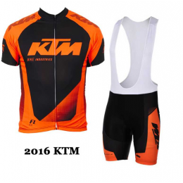 2016 KTM Fahrradbekleidung Radteamtrikot Kurzarm+Kurz Radhose Kaufen oranje 02 UM0GR