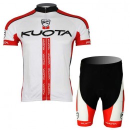 2013 KUOTA Fahrradkleidung Radsportbekleidung Kurzarm Trikot+Trägerhose Kurz weiß Rot LWL1J