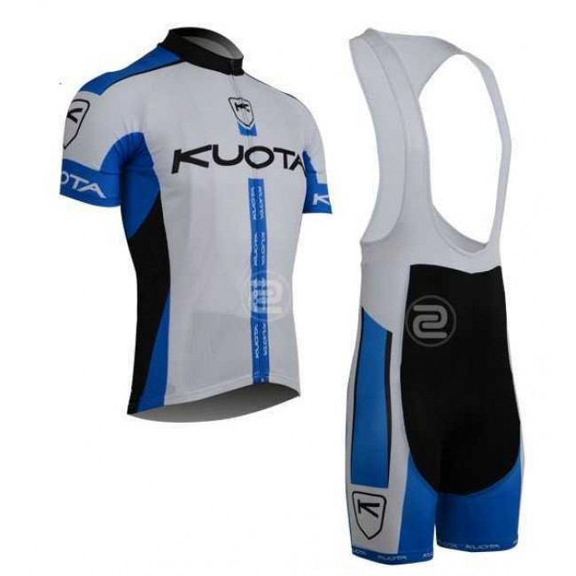 2013 KUOTA Fahrradbekleidung Radteamtrikot Kurzarm+Kurz Radhose Kaufen weiß blau LPCIQ