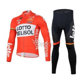 Lotto Belisol 2014 Fahrradbekleidung Radtrikot Satz Langarm und Lange Radhose SCFAQ