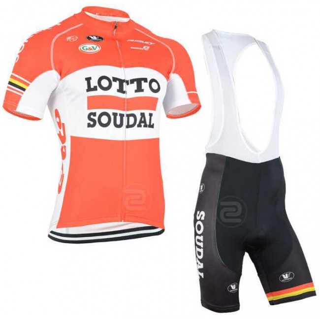2015 Lotto Soudal Fahrradbekleidung Radteamtrikot Kurzarm+Kurz Radhose Kaufen 29TAN