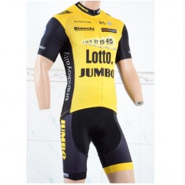 LottoNL-Jumbo 2018 Set Fahrradbekleidung Radtrikoten+Kurz Radhose 5RLKV
