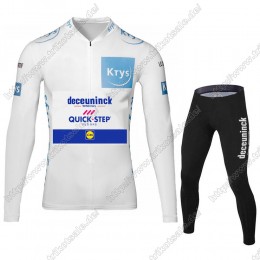 Deceuninck quick step 2021 Tour De France Fahrradbekleidung Radtrikot Langarm+Lang Trägerhose CFVOM