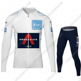 Team INEOS Grenadier Tour De France 2021 Herren Fahrradbekleidung Radtrikot Langarm White YDYND
