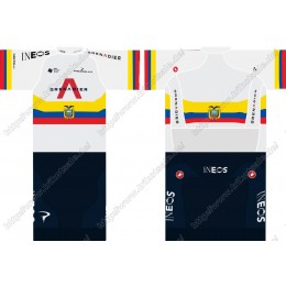 Team INEOS Grenadier 2021 UCI World Champion Fahrradbekleidung Satz Fahrradtrikot Kurzarm Trikot Und Kurz Radhose IYBEW