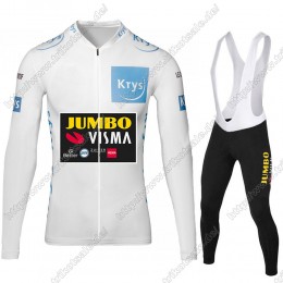 Jumbo Visma 2021 Tour De France Fahrradbekleidung Radtrikot Langarm+Lang Trägerhose EQERQ