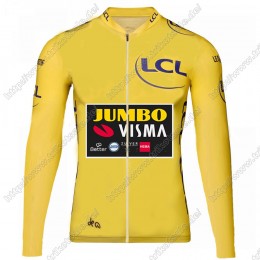 Jumbo Visma 2021 Tour De France Fahrradbekleidung Radtrikot Langarm ROWOQ