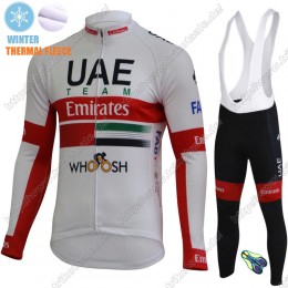 UAE EMIRATES Winter Thermal Fleece Pro Team 2021 Fahrradbekleidung Radtrikot Langarm+Lang Trägerhose ZWAYY