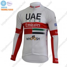 UAE EMIRATES Winter Thermal Fleece 2021 Fahrradbekleidung Radtrikot Langarm WUPSO