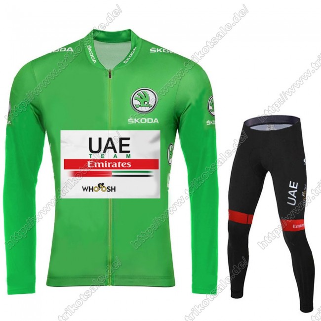 UAE EMIRATES Tour De France 2021 Fahrradbekleidung Radtrikot Langarm+Lang Trägerhose LSSQT