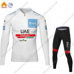Winter Thermal Fleece UAE EMIRATES Tour De France 2021 Fahrradbekleidung Radtrikot Langarm+Lang Trägerhose ILWMN