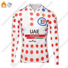 Winter Thermal Fleece UAE EMIRATES Tour De France 2021 Fahrradbekleidung Radtrikot Langarm EWUEZ