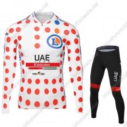 UAE EMIRATES Tour De France 2021 Fahrradbekleidung Radtrikot Langarm+Lang Trägerhose VKGXK