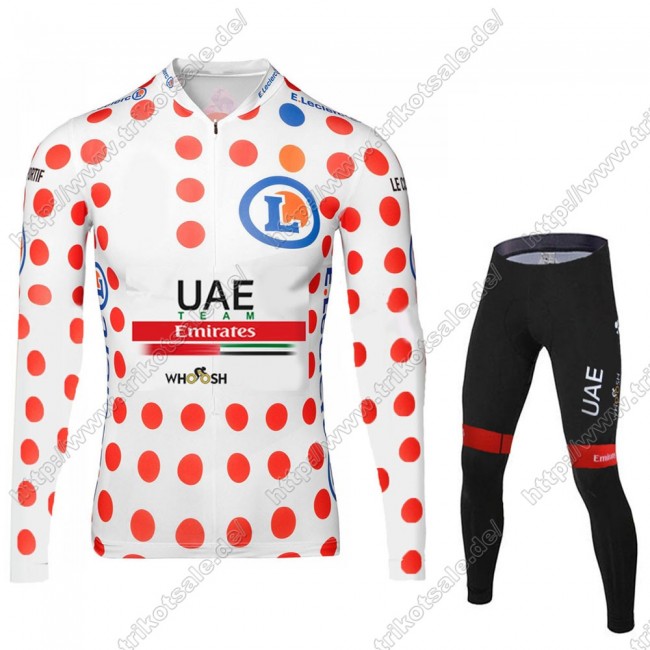 UAE EMIRATES Tour De France 2021 Fahrradbekleidung Radtrikot Langarm+Lang Trägerhose VKGXK