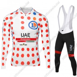 UAE EMIRATES Tour De France 2021 Fahrradbekleidung Radtrikot Langarm+Lang Trägerhose YUKLY