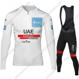 UAE EMIRATES Tour De France 2021 Fahrradbekleidung Radtrikot Langarm+Lang Trägerhose NVVVJ