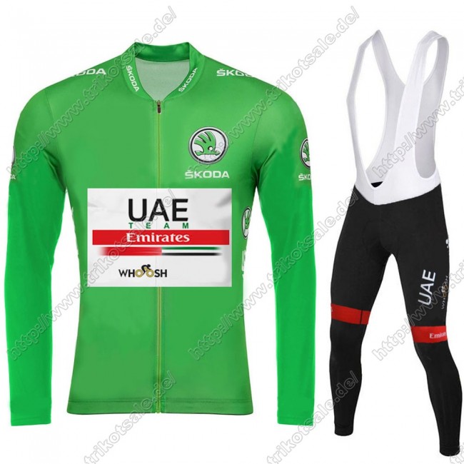 UAE EMIRATES Tour De France 2021 Fahrradbekleidung Radtrikot Langarm+Lang Trägerhose VXSOB