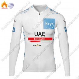 Winter Thermal Fleece UAE EMIRATES Tour De France 2021 Fahrradbekleidung Radtrikot Langarm RDTBU