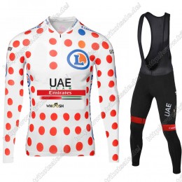 UAE EMIRATES Tour De France 2021 Fahrradbekleidung Radtrikot Langarm+Lang Trägerhose MSKNN