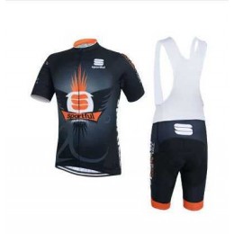 2015 Sportful orange Schwarz Fahrradbekleidung Radteamtrikot Kurzarm+Kurz Radhose Kaufen EYMFW