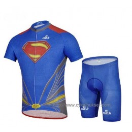 Superman 2014 Radbekleidung Radtrikot Kurzarm und Fahrradhosen Kurz SR1KA