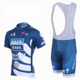2013 Saxo Bank Tinkoff Pro Team Fahrradbekleidung Radteamtrikot Kurzarm+Kurz Radhose Kaufen donker blau RVQIL
