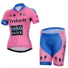 2015 Tinkoff Saxo Bank Damen Fahrradbekleidung Radteamtrikot Kurzarm+Kurz Radhose Kaufen V9M9R