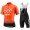 CCC Team Reno Orange 2019 Fahrradbekleidung Radtrikot Satz Kurzarm+Kurz Trägerhose OOTS3
