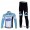 Omega Pharma Quick Step Pro Team Fahrradbekleidung Set Langarmtrikot+Lange Radhose blau weiß CRXU3