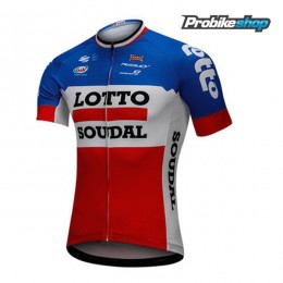2018 Lotto Soudal blau weiß Rot Fahrradbekleidung Radtrikot Langarm DRK8L