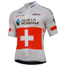Team Ag2r La Mondiale 2018 Swiss Champion Fahrradbekleidung Radtrikot 4AXPE