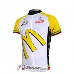 McDonald Legea Pro Team Fahrradtrikot Radsport weiß gelb AXQID