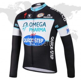 2014 Omega Pharma Quick Step Fahrradbekleidung Radtrikot Langarmen QOV97