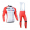 2014 Katusha Fahrradbekleidung Set Langarmtrikot+Lange Trägerhose Rot weiß W6A2L