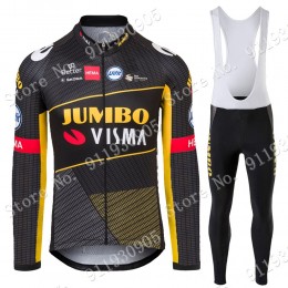 Jumbo Visma Tour De France 2021 Fahrradbekleidung Radtrikot Satz Langarm Und Lange Radhose 757 alJNO