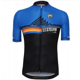 2016 Stelvio Fahrradbekleidung Radtrikot blau KM054